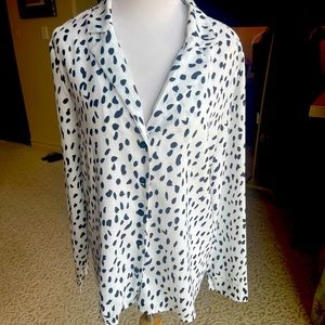 Amazon printed blouse, size M, worn twice and dry cleaned.